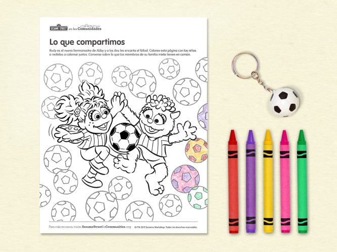 Las cosas que tenemos en común coloring page.