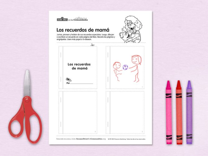 Printable Mommy Memories in Spanish.