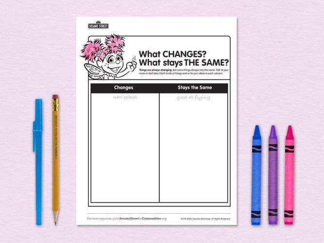 What Changes What Stays the Same printable.