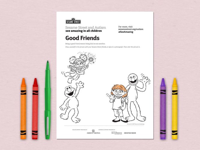 Good Friends coloring page.