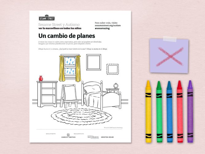 Un cambio de planes coloring page.