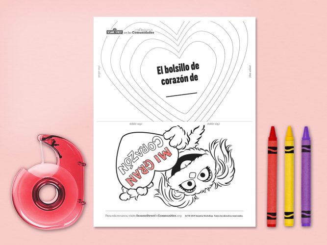 Heart Pocket Spanish Printable.