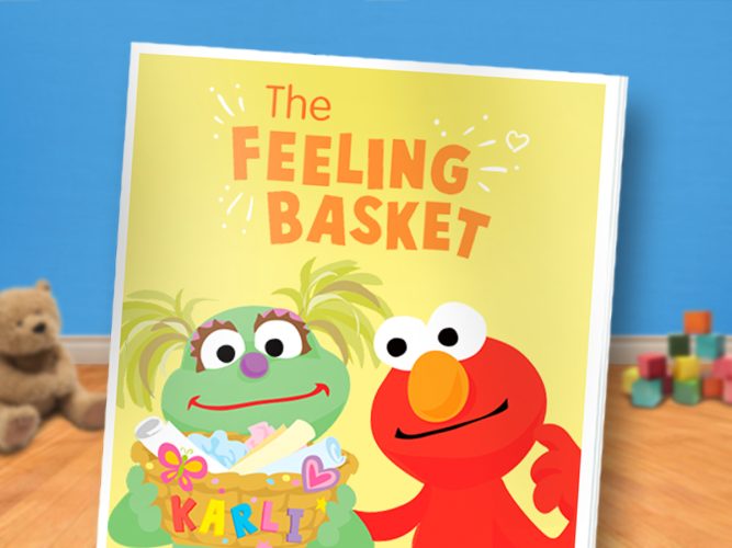 The Feelings Basket Storybook with Elmo and Karli.