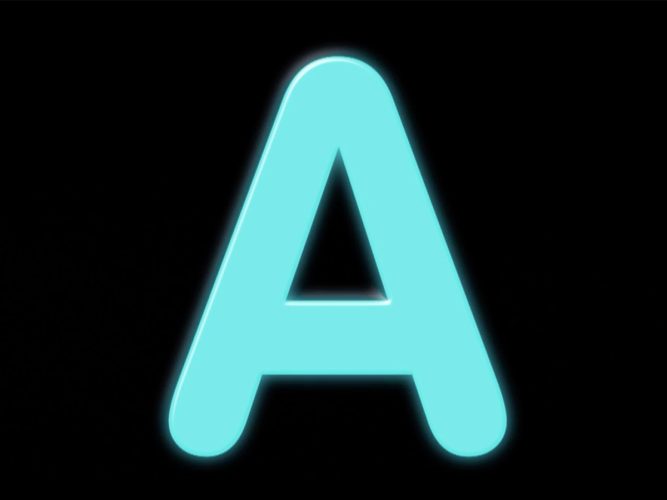 The letter A