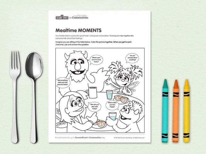 What’s for Dinner coloring page.