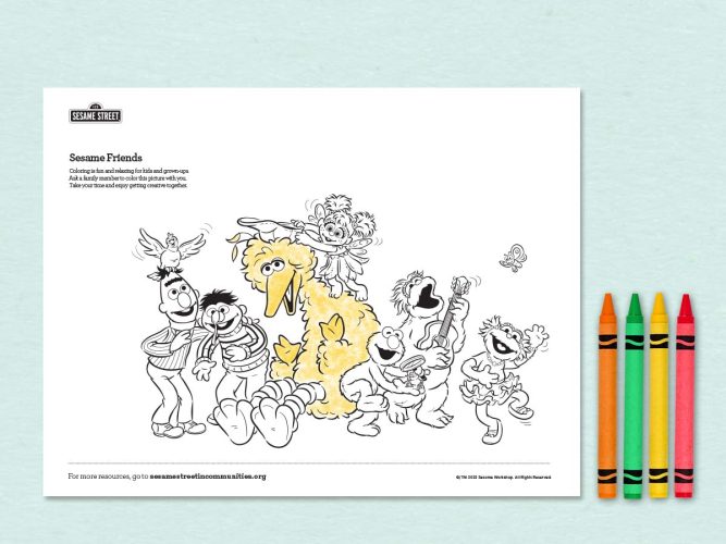 Sesame Street Friends Printable.