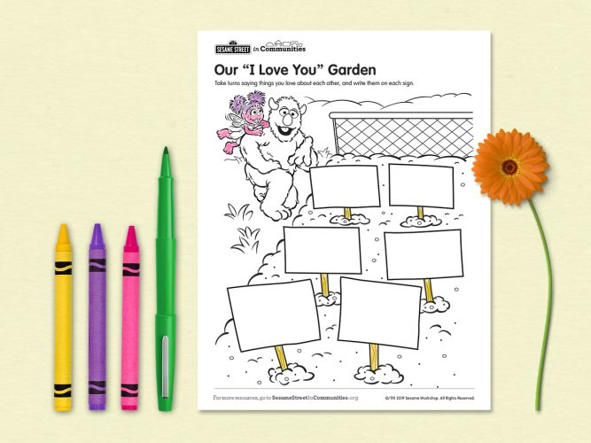 I love you garden printable.