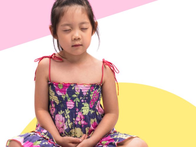 A child meditating