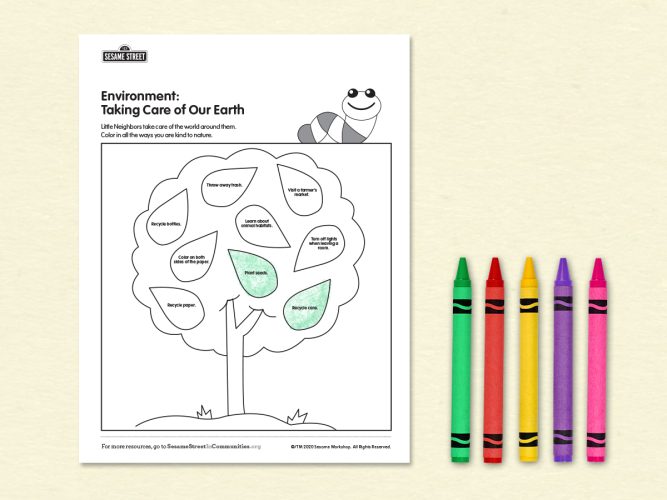 Taking Care of Our Earth printable.