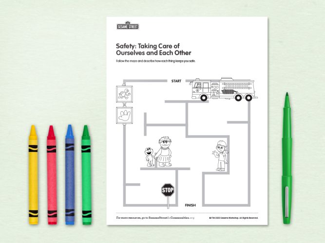 Staying Safe maze.