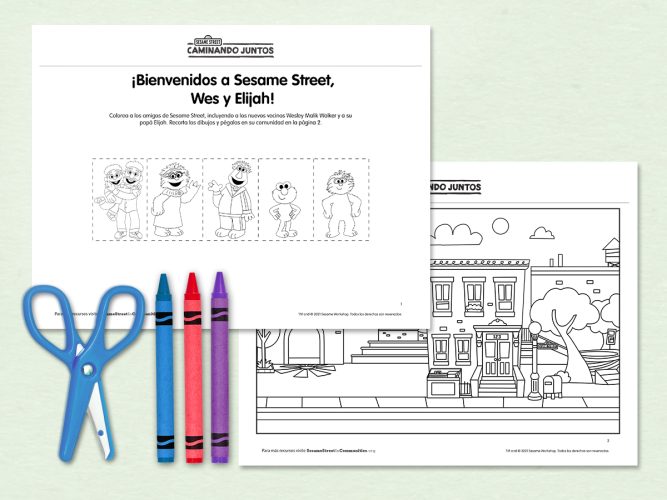 ¡Bienvenidos a Sesame Street, Wes y Elijah! coloring pages.