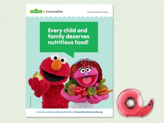 Every Child and Family Deserves Healthy Food poster.