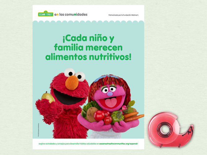 Cada niño y cada familia merecen comida sana poster.