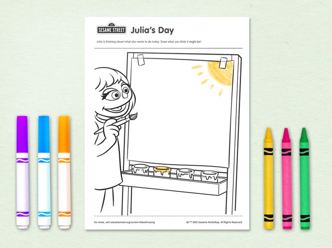 Julia coloring page.