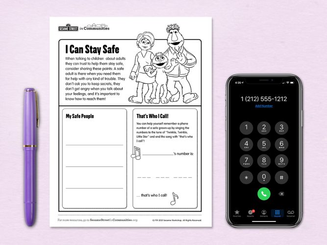 I Can Stay Safe printable.