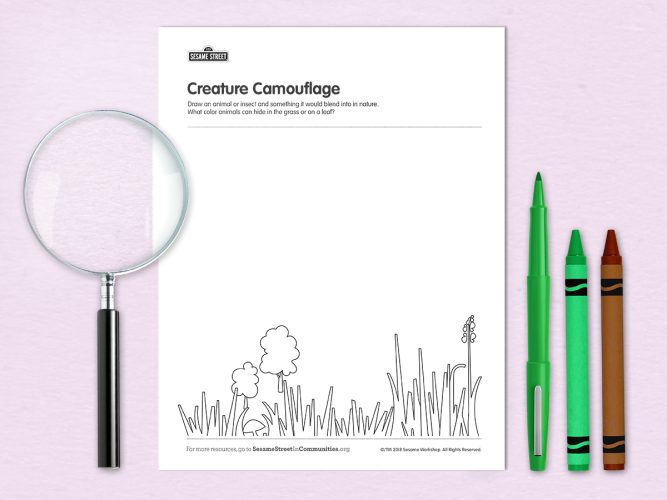 Creature Camouflage printable