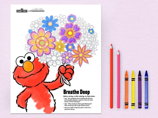 Breathe Deep coloring page.