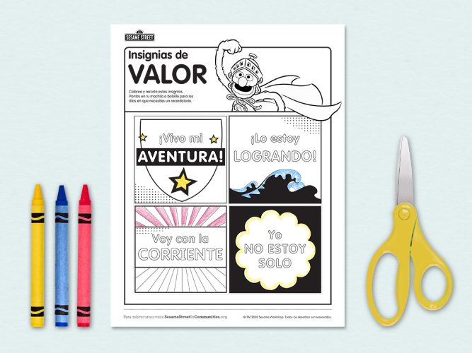 Insignias de valor coloring page.