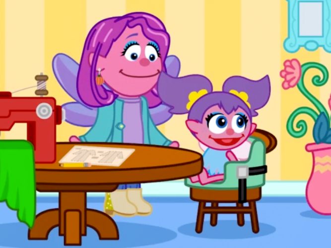 Abby Cadabby and her mom Maggie Cadabby.