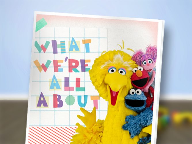 What We’re All About storybook cover with Big bird.