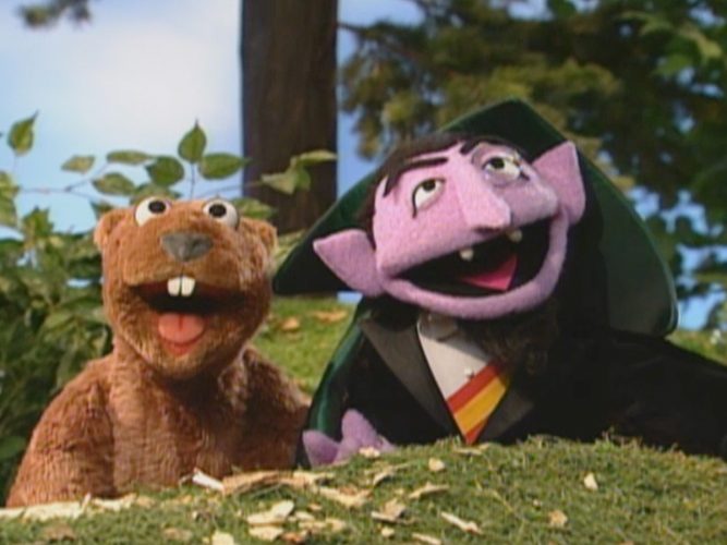 The Count and a beaver.