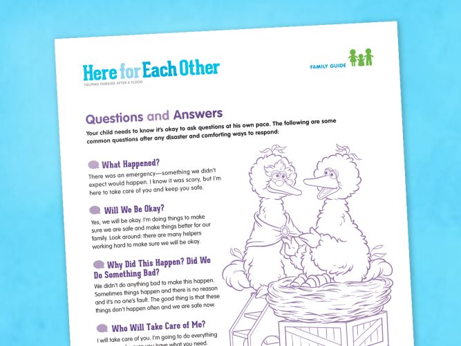 Here For Each Other floods printable.