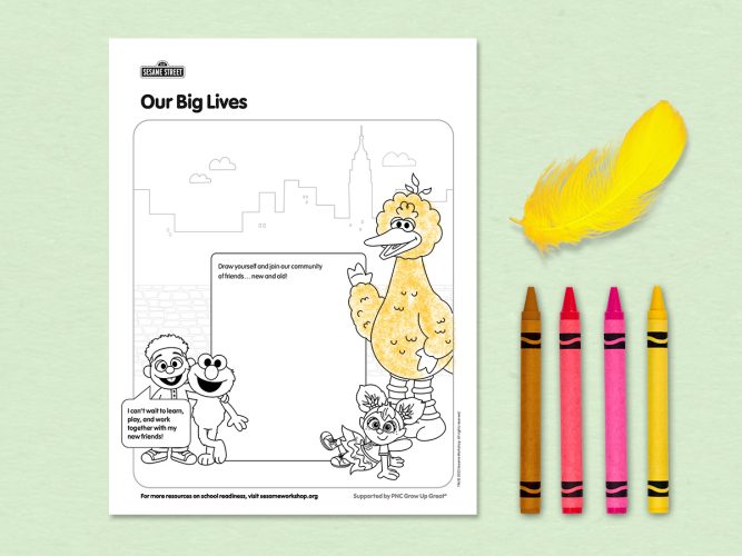 A Big Bird coloring sheet