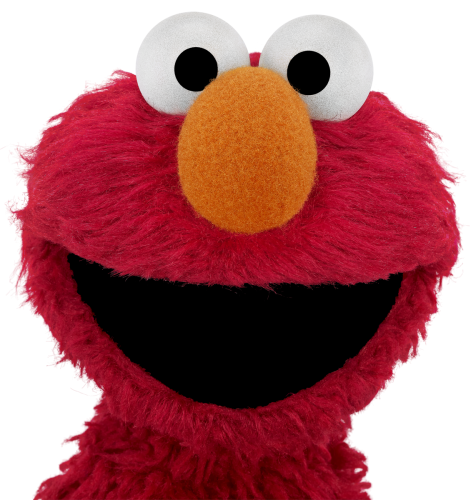 Up close portrait of Elmo