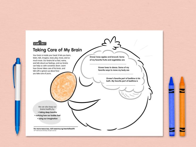 Taking Care of Brain printable.