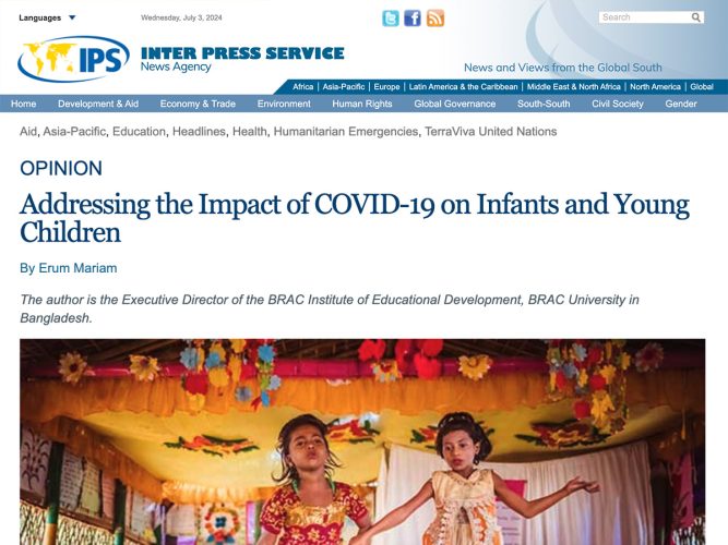 Addressing the Impact of COVID-19 on Infants and Young Children web article