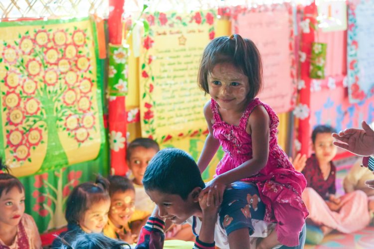 Children playing.