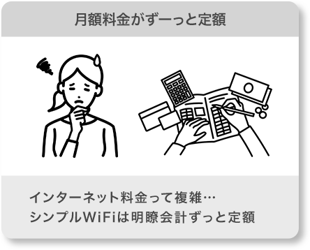 月額料金がずーっと定額