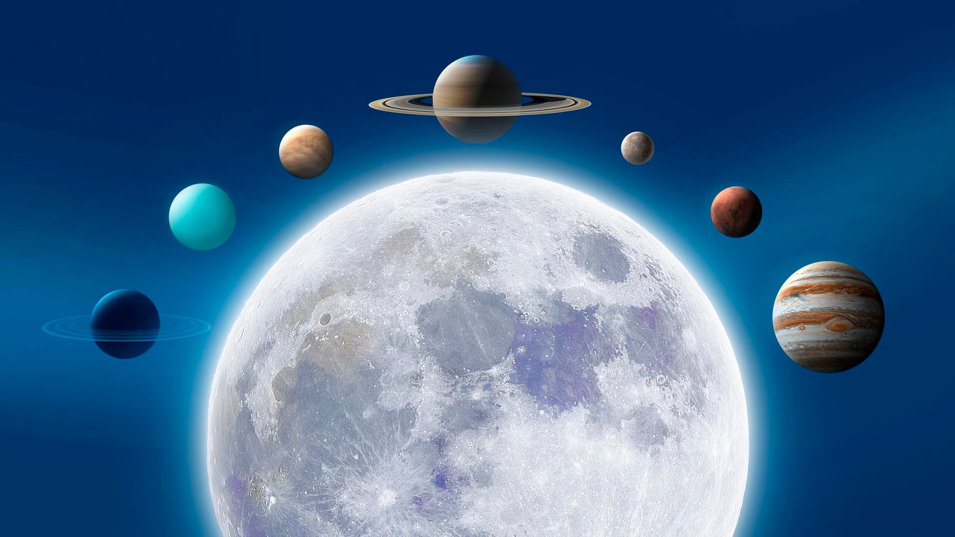 Planets near the Moon