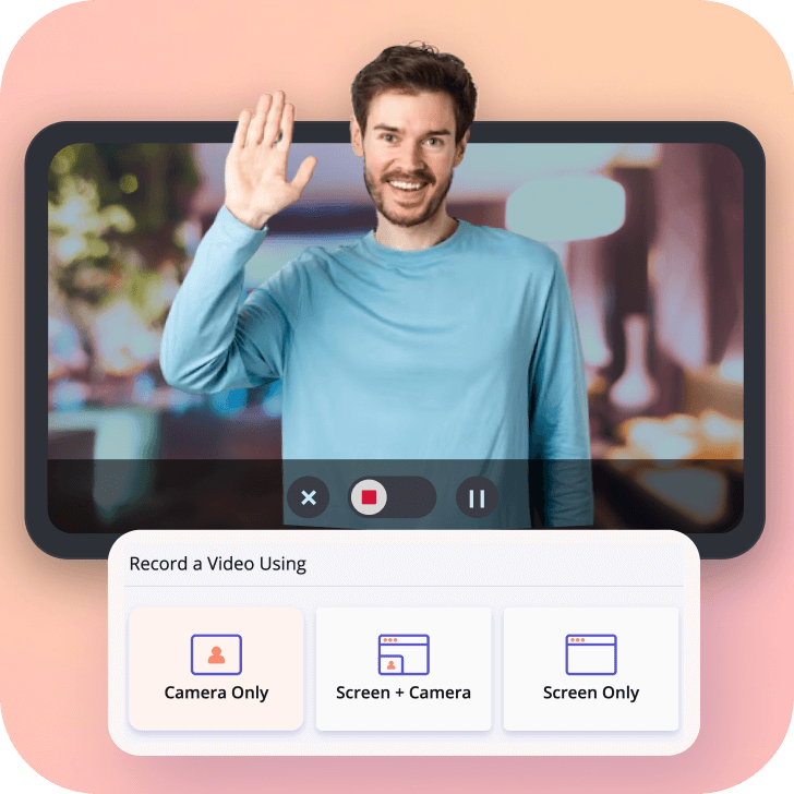 Screen & Webcam Recorder Illustration