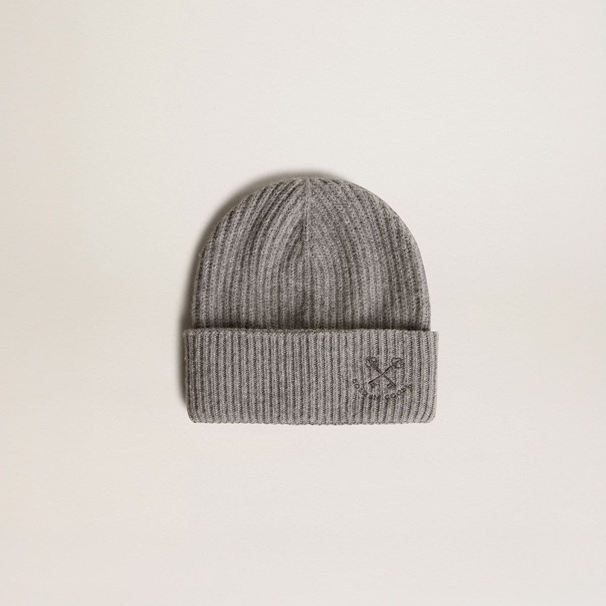 Gray-ribbed-wool-beanie