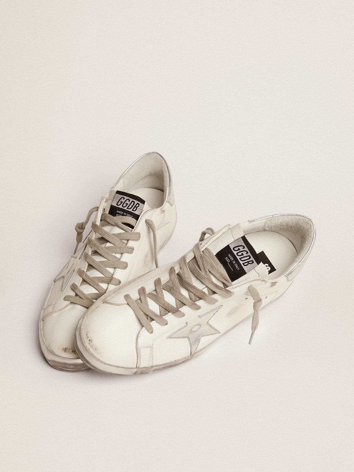 Golden Goose - Men's Super-Star with laminated star and heel tab in 