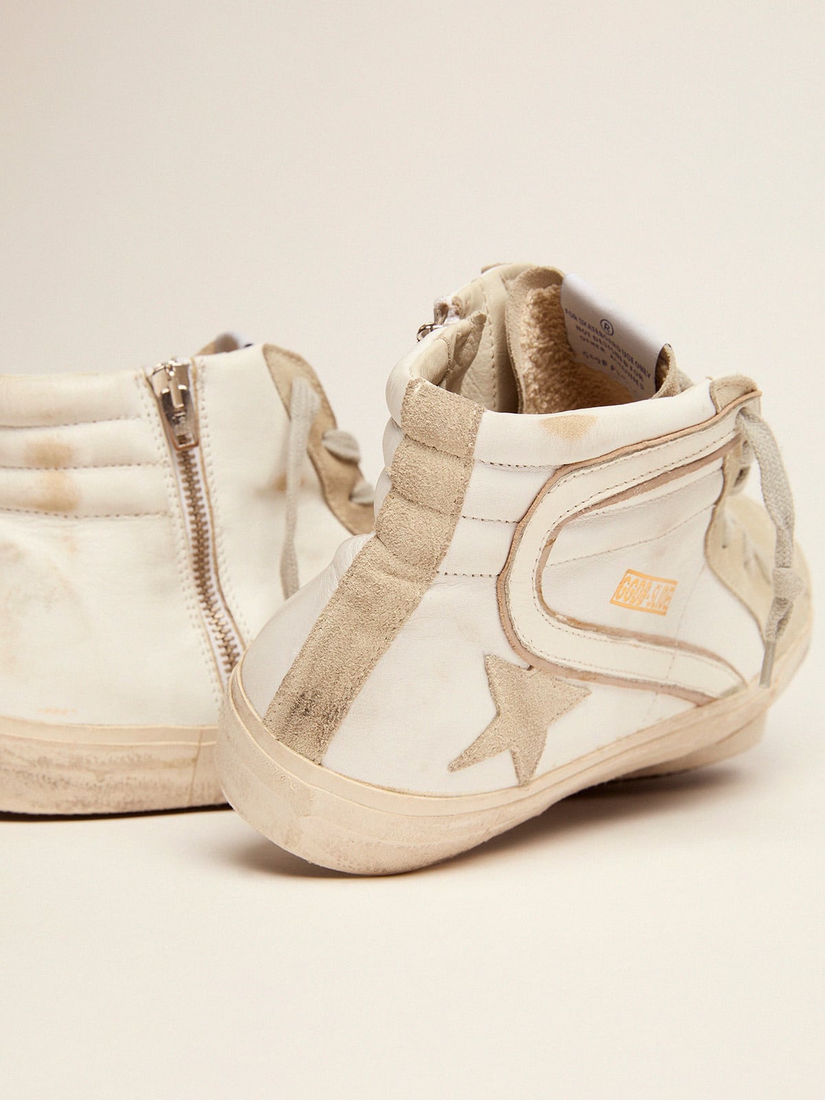 Golden Goose - Slide homme en cuir avec détails en daim in 