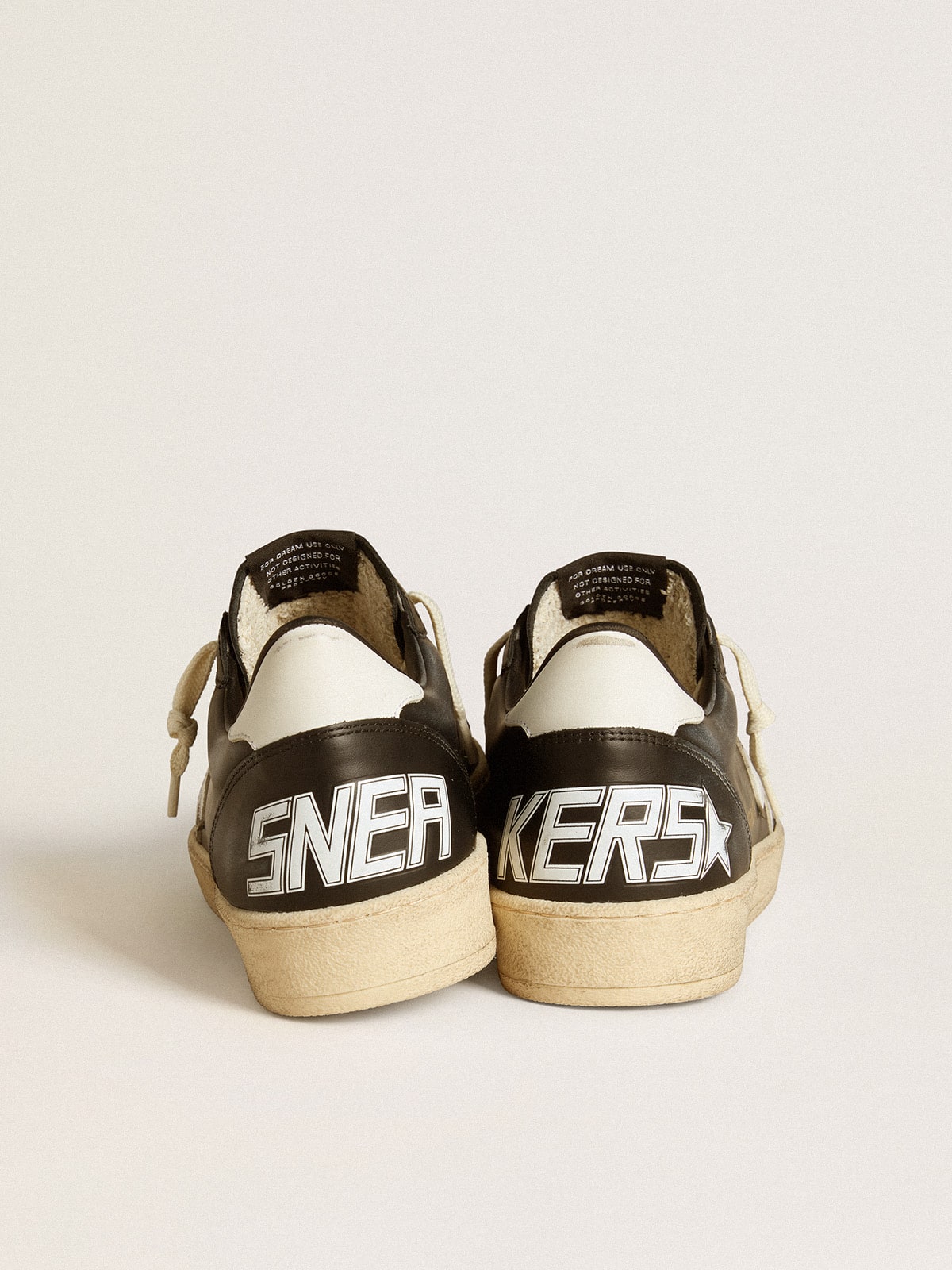 Golden Goose - Men's Ball Star in black nappa with white leather star and heel tab in 