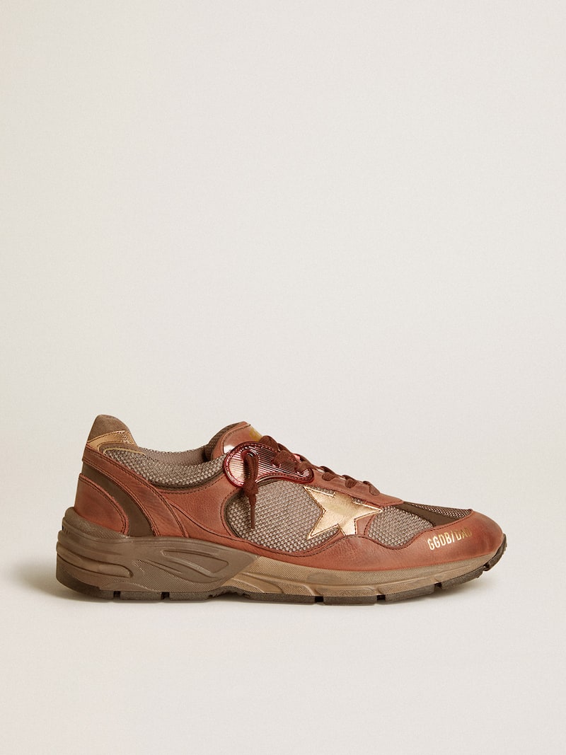 Men's Dad-Star in nubuck with gold leather star and suede heel tab