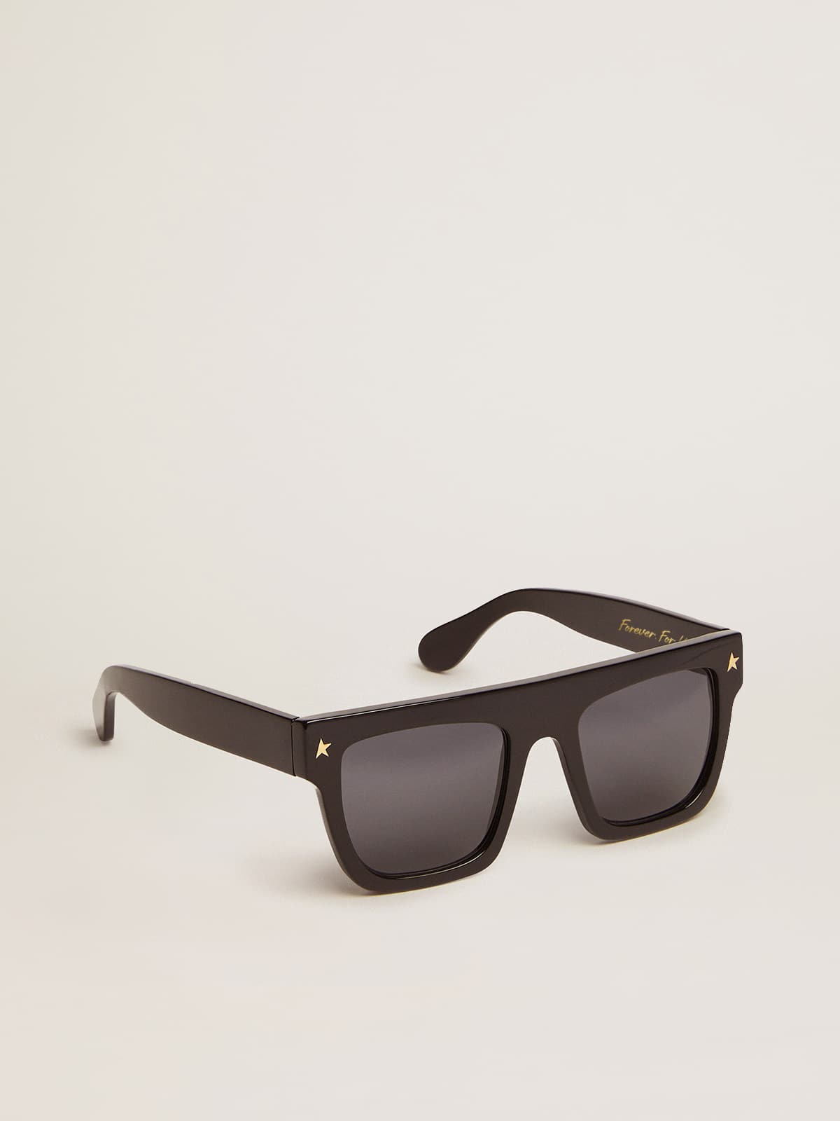 Golden Goose - Square sunglasses with black frame and gold details in 