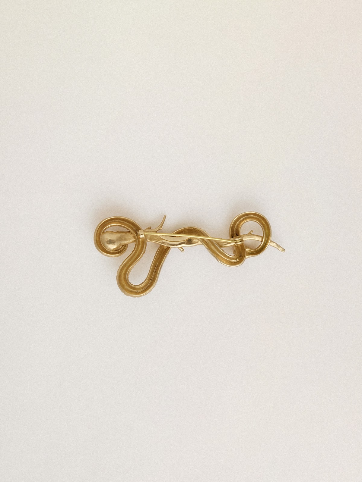 CNY antique gold snake-shaped pin