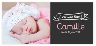 Faire-part de naissance C'est une Fille !