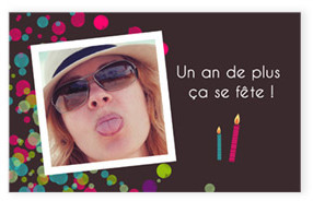 Carte d' anniversaire Confettis