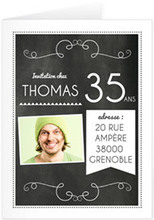 Carte d' anniversaire Ardoise