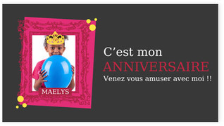 Carte d' anniversaire Glam enfant 