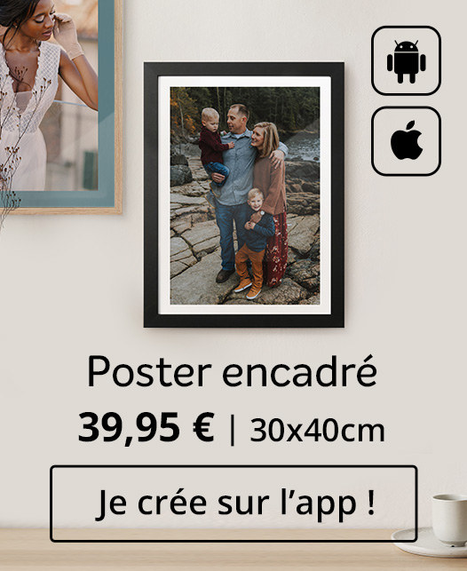 Poster encadré 30x40 app