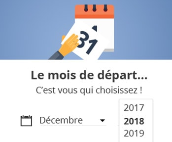 calendrier photos mois de départ