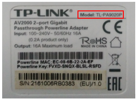  find the model number on the product itself,