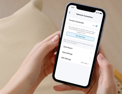 data limit in tapo app to track 4G data usage