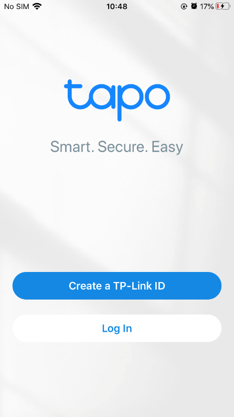 Click on or Tap “Sign Up” in tapo app